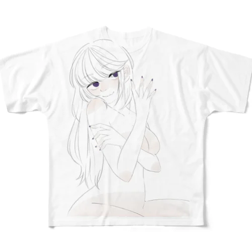 色白 フルグラフィックTシャツ
