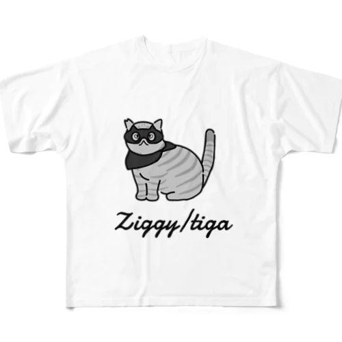 Ziggy/tiga フルグラフィックTシャツ