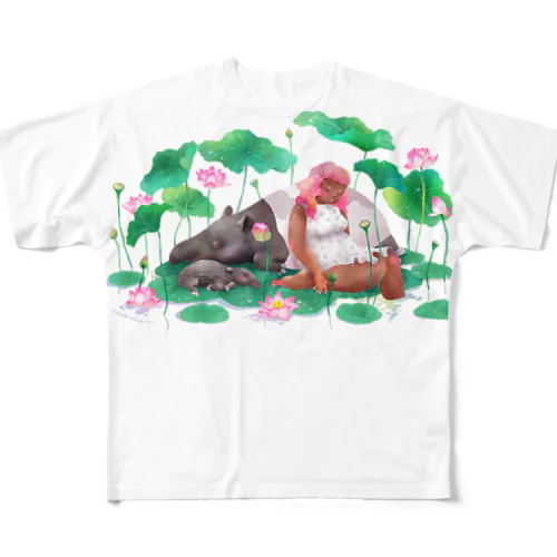 獏睡の朝 All-Over Print T-Shirt