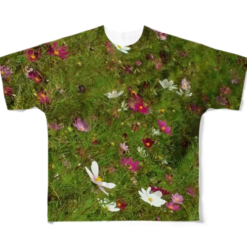 201408311255000　風の中の秋桜 All-Over Print T-Shirt