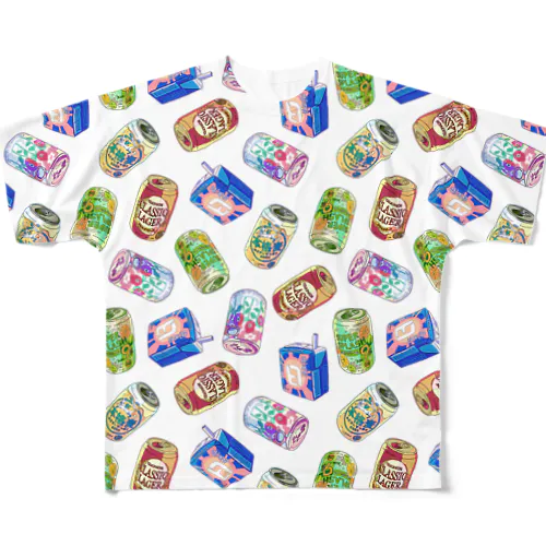 サケサケパラダイス(パターン) All-Over Print T-Shirt