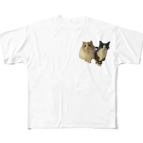 猫  フルグラフィックTシャツ