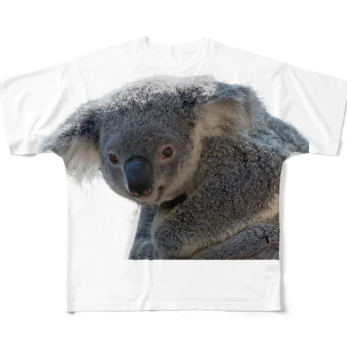 Cute Charming Koala  かわいい チャーミングな コアラ フルグラフィックTシャツ