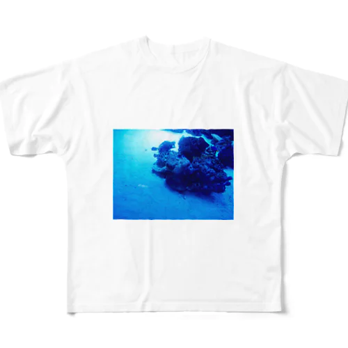 deep blue All-Over Print T-Shirt