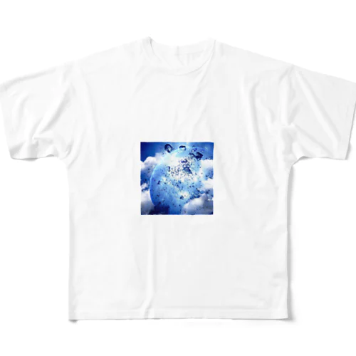 宇宙アート･水の惑星 フルグラフィックTシャツ