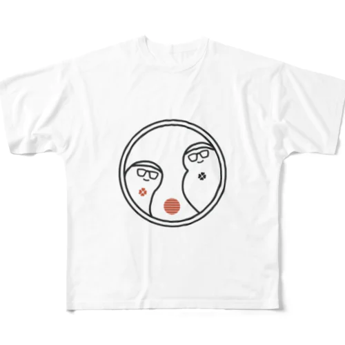 赤字さん黒字さん フルグラフィックTシャツ