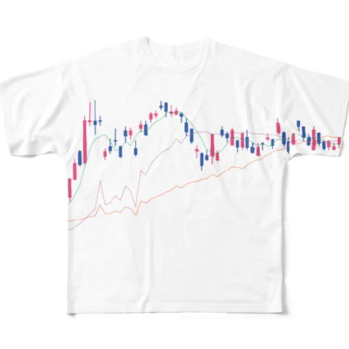 株価チャートのデザイン All-Over Print T-Shirt