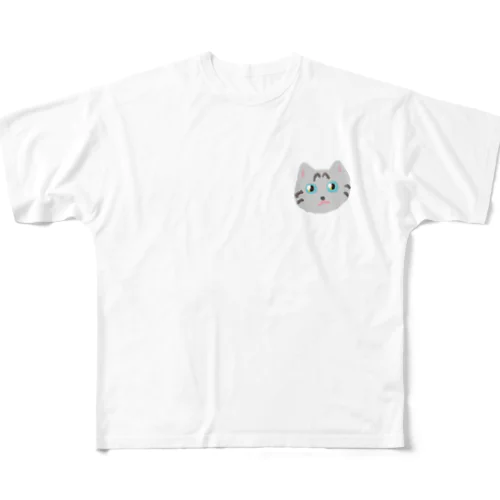 保護猫ベジータ All-Over Print T-Shirt