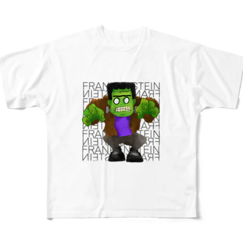 Halloween Frankenstein Liam Fitzpatrick  フルグラフィックTシャツ