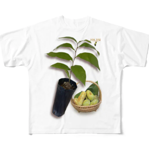 PAWPAW FRIENDS フルグラフィックTシャツ