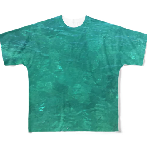 エメラルドグリーンの海 All-Over Print T-Shirt