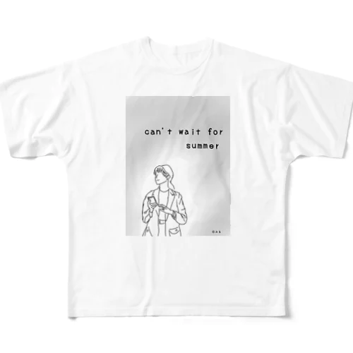 can't wait for summer All-Over Print T-Shirt