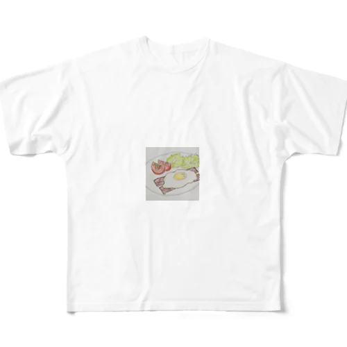 ベーコンエッグ フルグラフィックTシャツ