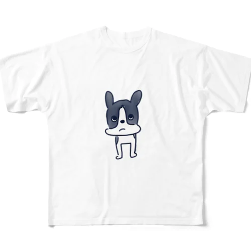 ボストンテリア フルグラフィックTシャツ