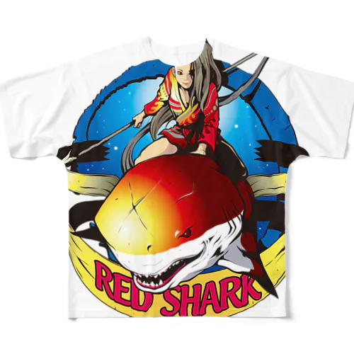 redshark All-Over Print T-Shirt