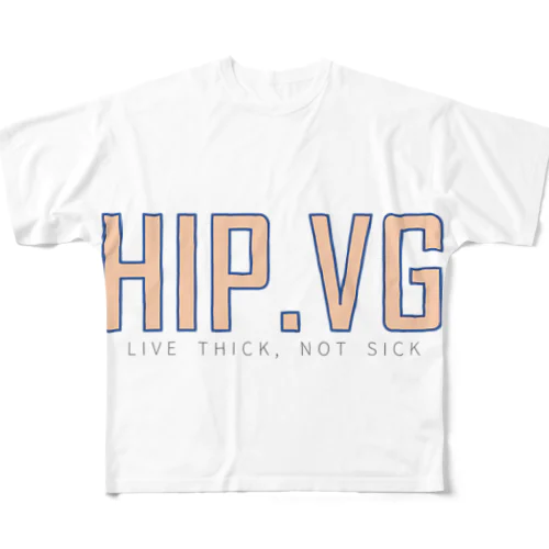 HIPVG with Tag line All-Over Print T-Shirt