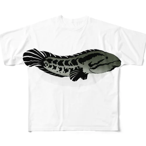 雷魚 フルグラフィックTシャツ