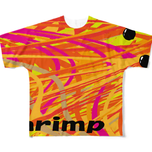 shrimp フルグラフィックTシャツ