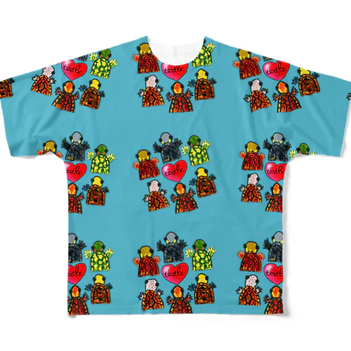 亀ンズ⑤ フルグラフィック All-Over Print T-Shirt