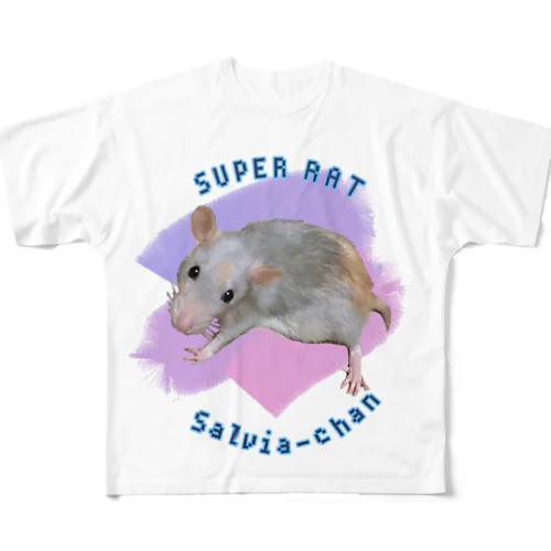 SUPERRAT サルビアちゃん フルグラフィックTシャツ