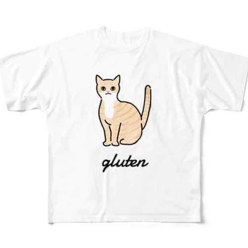 gluten フルグラフィックTシャツ