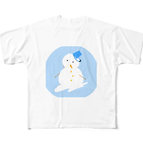 溶けかけの雪だるまさん フルグラフィックTシャツ