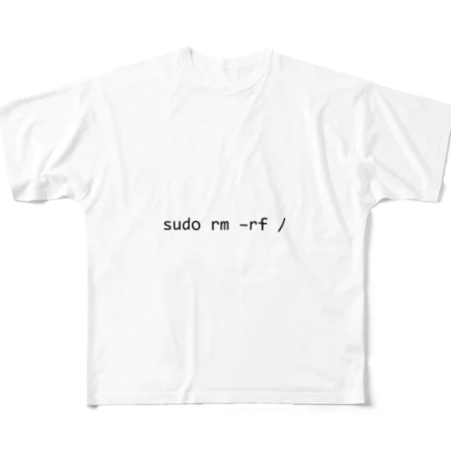 [シェルTシャツ] rm -rf / フルグラフィックTシャツ