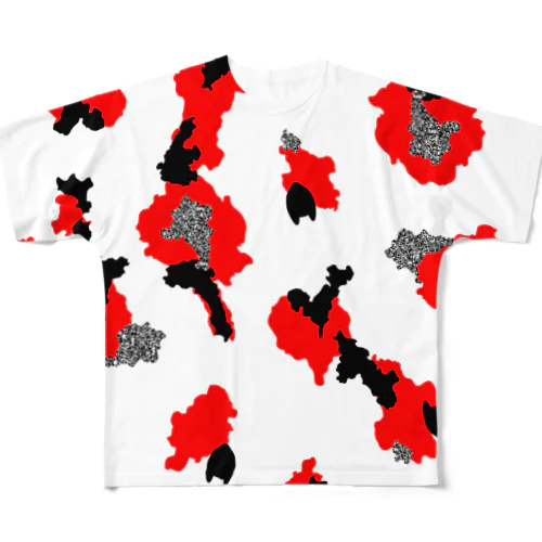 【狐三色】着物モッズデザインズ All-Over Print T-Shirt