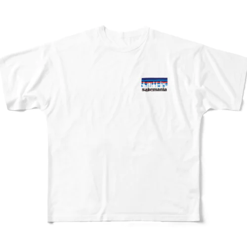 酒マニア ロゴ胸ワンポイント All-Over Print T-Shirt