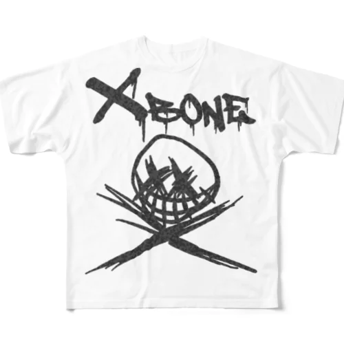 RAKUGAKIXBONE BLKCAM All-Over Print T-Shirt