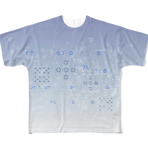 幾何学模様・青 All-Over Print T-Shirt