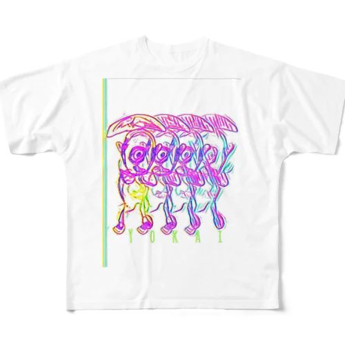 YOKAI×4 All-Over Print T-Shirt