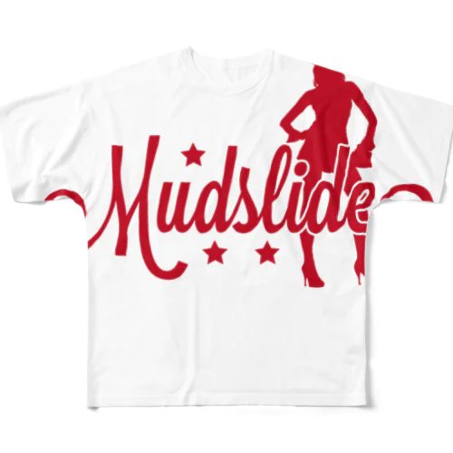 MUDSLIDE original logo All-Over Print T-Shirt