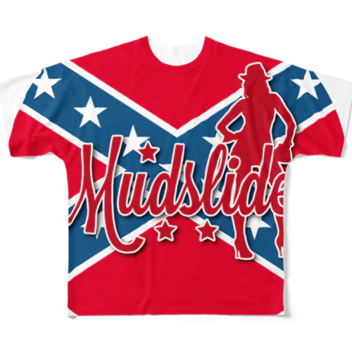 MUDSLIDE dixie flag フルグラフィックTシャツ