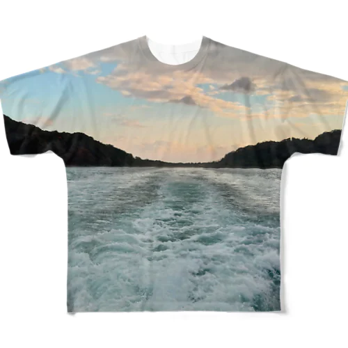 波を感じつつシンメトリー フルグラフィックTシャツ
