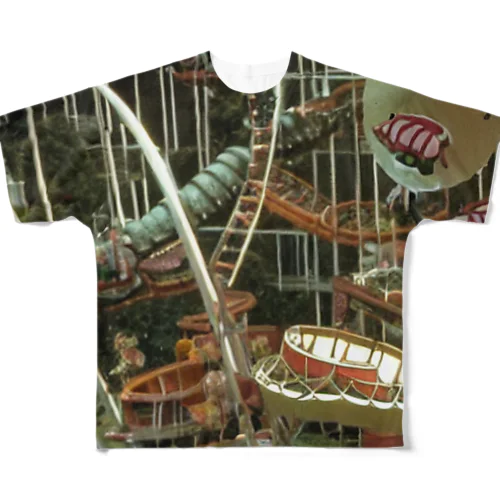 夕焼いもむしコースター by AI All-Over Print T-Shirt