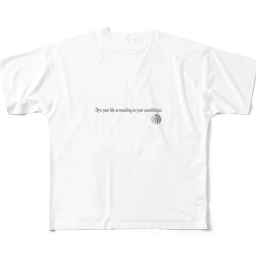 Follow your sensibilities フルグラフィックTシャツ