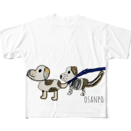 OSANPO DOGS All-Over Print T-Shirt