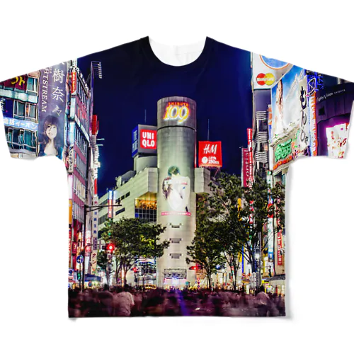 Shibuya Times Square TYO All-Over Print T-Shirt