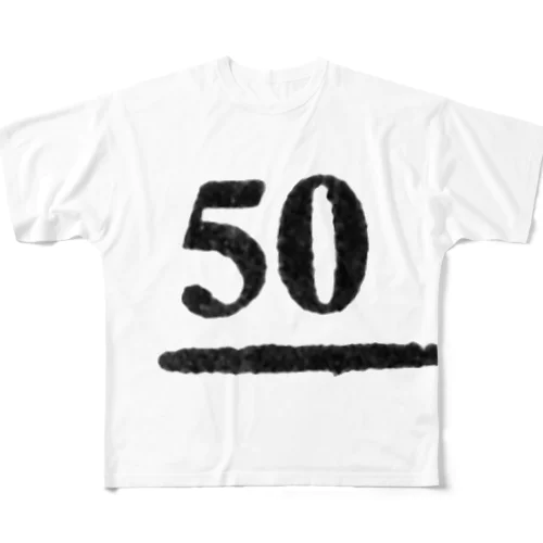 no.50 All-Over Print T-Shirt