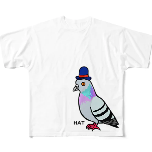 HAT…ハト フルグラフィックTシャツ