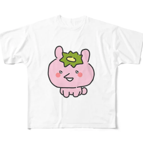 かっぱうさぎ（ピンク） All-Over Print T-Shirt