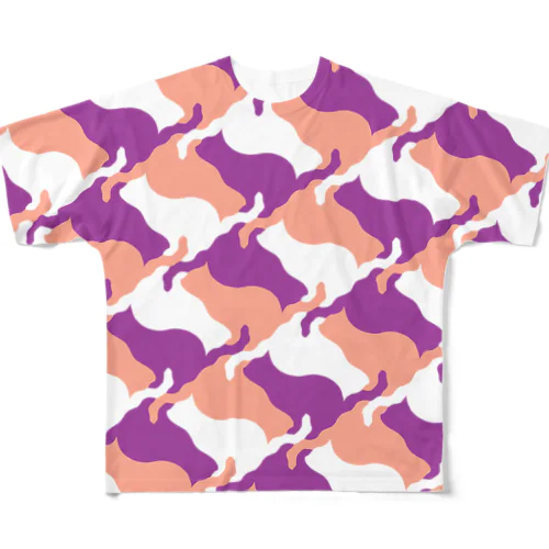 猫フルグラフィック All-Over Print T-Shirt