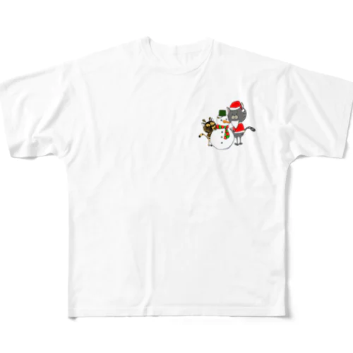 おもちとおこげのクリスマス All-Over Print T-Shirt