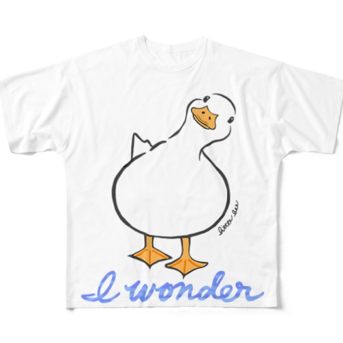 アヒル あひる ダック duck (I wonder...) All-Over Print T-Shirt