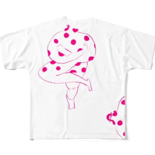 目につく桃色のひと All-Over Print T-Shirt