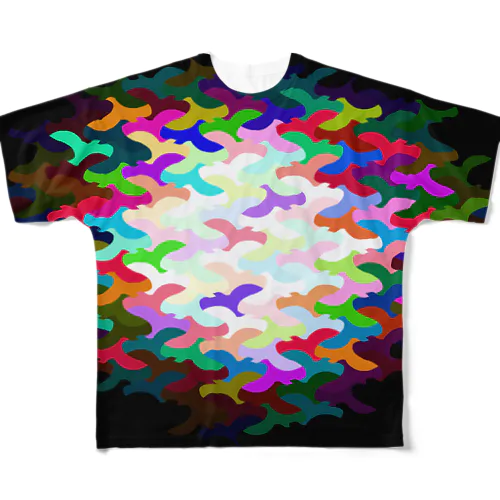 群鳥フルグラフィックB All-Over Print T-Shirt