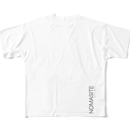 NOMASITE_black フルグラフィックTシャツ