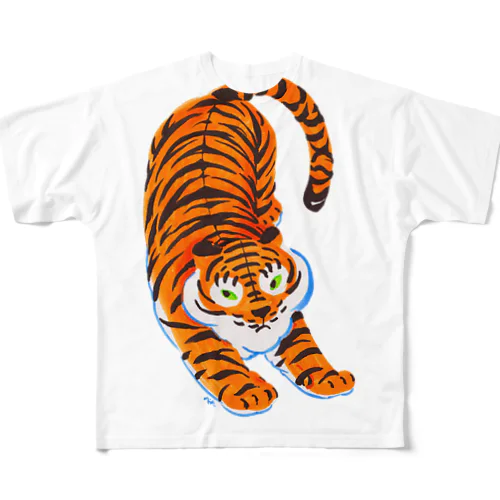 トラちゃん（のびのび〜爪とぎ） All-Over Print T-Shirt