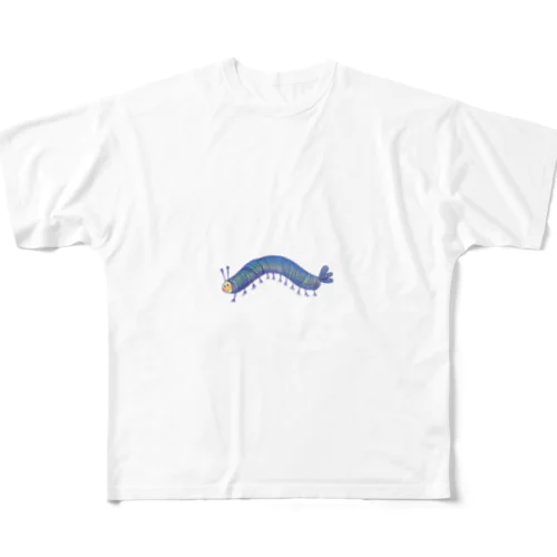 へんてこいもむし フルグラフィックTシャツ